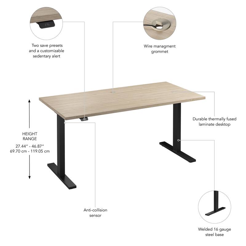 Bush Business Furniture Move 60 Series 60x30 Adjustable Standing Desk