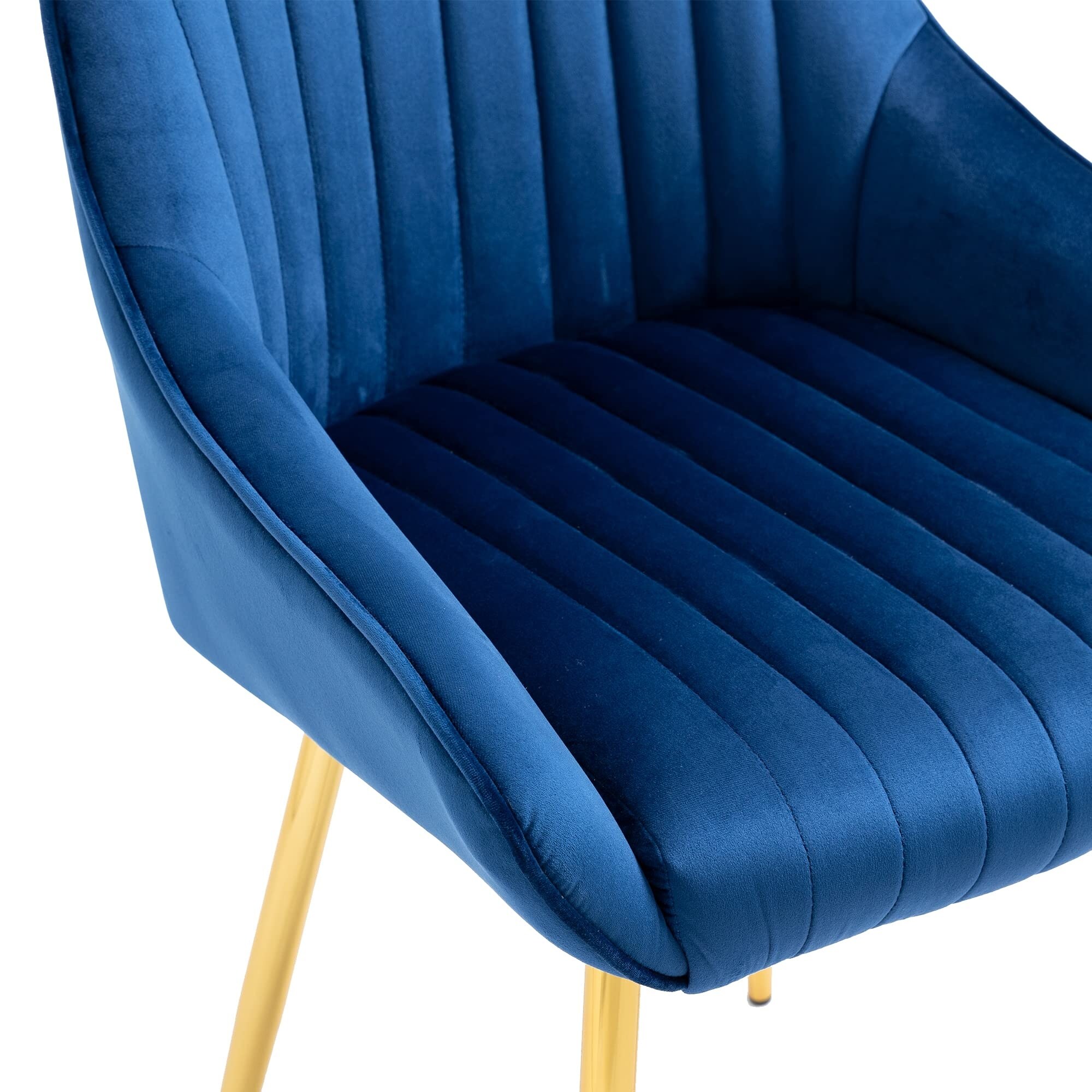 Yofe Comfy Mid-Century Modern Blue Velvet Upholstered Living Room Accent Chair, Wood Frame Arm Chair with Waist Cushion