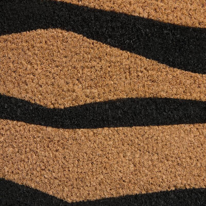TOWN & COUNTRY LIVING Terra Ravine Abstract Mountain Outdoor Door Mat, Natural Coir Mat