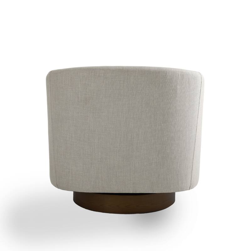 31.1'' W Modern Barrel Swivel Accent Chair