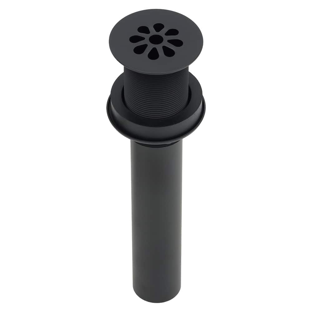 1.5" Non-Overflow Grid Bathroom Sink Drain - Matte Black - YES
