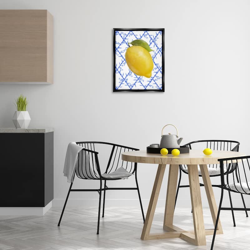 Stupell Lemon Over Bamboo Vines Framed Floater Canvas Wall Art Design By Matthew Piotrowicz