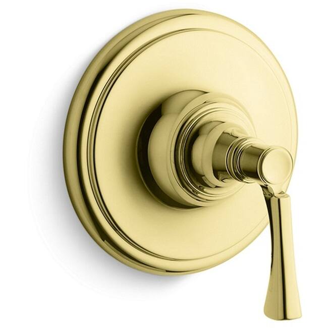 Kallista Bellis Lever Handle Thermostatic Valve Trim - Less Rough In - Unlacquered Brass