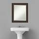 preview thumbnail 33 of 33, Beveled Wood Bathroom Wall Mirror - Lara Bronze Frame - Lara Bronze