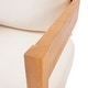 preview thumbnail 11 of 10, Brooklyn Outdoor Acacia Wood Club Chair with Cushions (Set of 2) by Christopher Knight Home