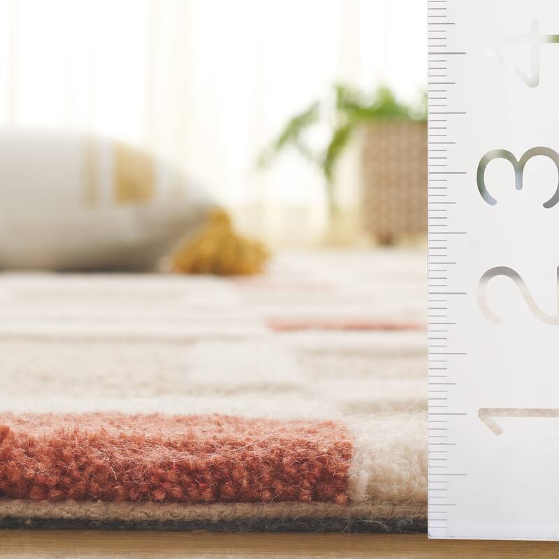SAFAVIEH Handmade Genre Dietke Mid-Century Modern Wool Rug