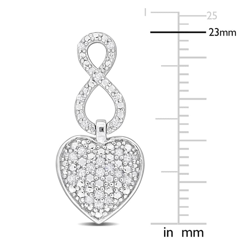 Miadora 1/4ct Diamond TW Fashion Post Earrings in Sterling Silver
