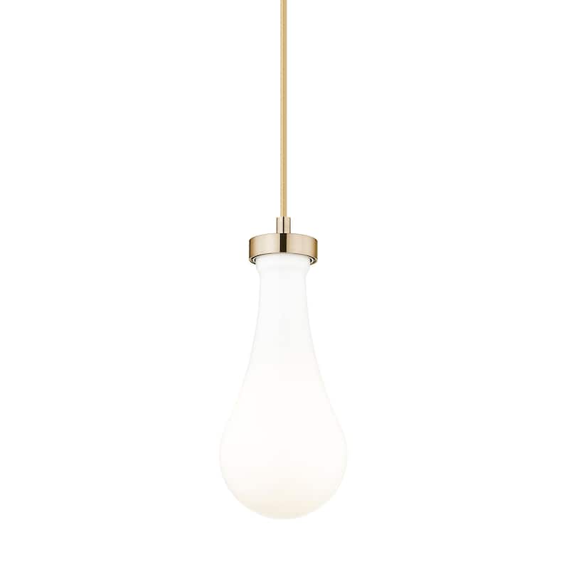 Innovations Lighting 451-1P-12-5 Owego Pendant Owego 1 Light 5" Wide - Champagne Bronze / Gloss White