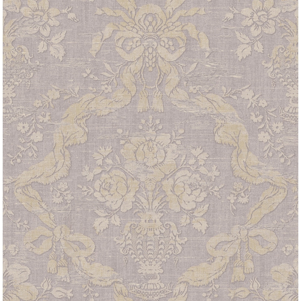 Seabrook Designs Roosa Floral Damask Unpasted Wallpaper
