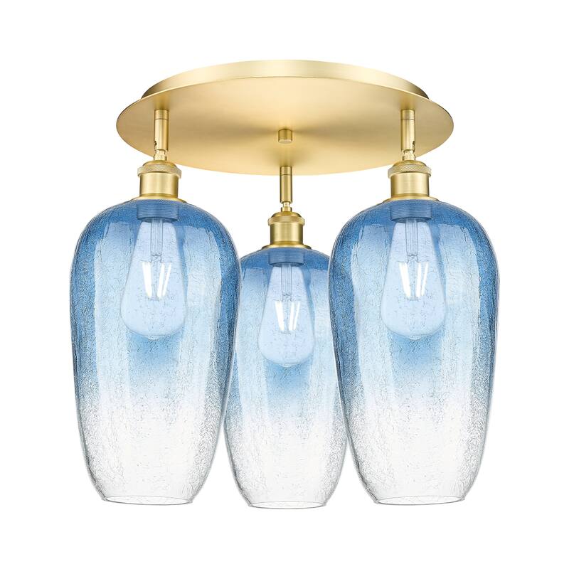 Innovations Lighting Endless Possibilities Ballston - Brookhaven Flute - 3 Light 19" Flush Mount