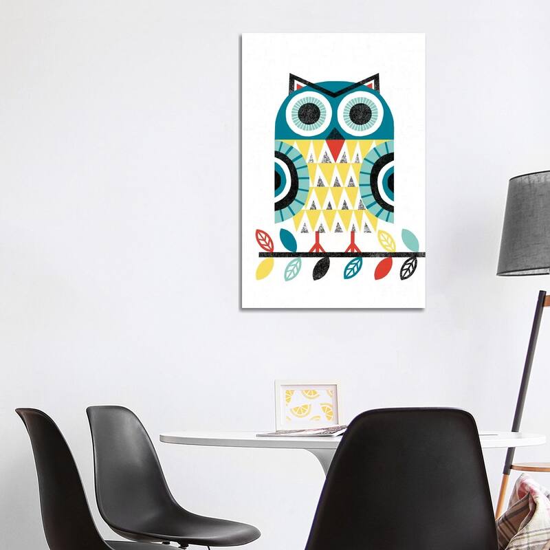 iCanvas "Folk Lodge (Owl II)" by Michael Mullan Canvas Print