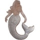 preview thumbnail 1 of 5, Elements Metal and Wood Mermaid Wall Decor Natural & Silver