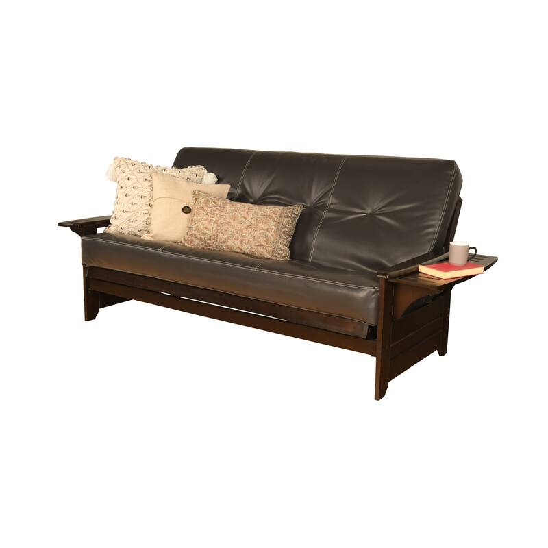 Copper Grove Dixie Espresso Full-size Futon Set with Bonded Leather Innerspring Mattress