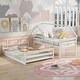 preview thumbnail 22 of 31, Separate Bunk Bed,2 Separate Beds,Twin over Full House Bunk Bed with Built-in Ladder