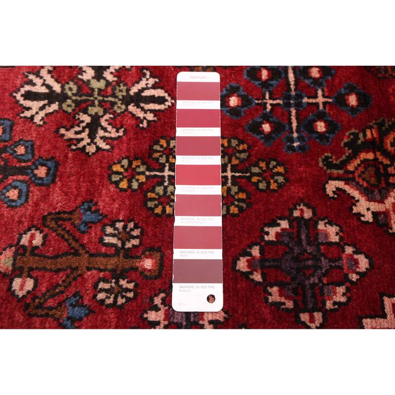 ECARPETGALLERY Hand-knotted Andelz Dark Red Wool Rug - 4'4 x 7'0