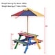 preview thumbnail 11 of 10, Costway 4 Seat Kids Picnic Table w/Umbrella Garden Yard Folding