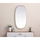 preview thumbnail 9 of 9, Elegant Lighting MR2B2448 Brynn 24" W x 48" H Oval Framed Bathroom