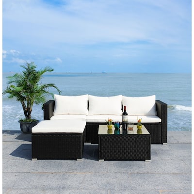 SAFAVIEH Outdoor Living Madalina 3-Piece Patio Set.