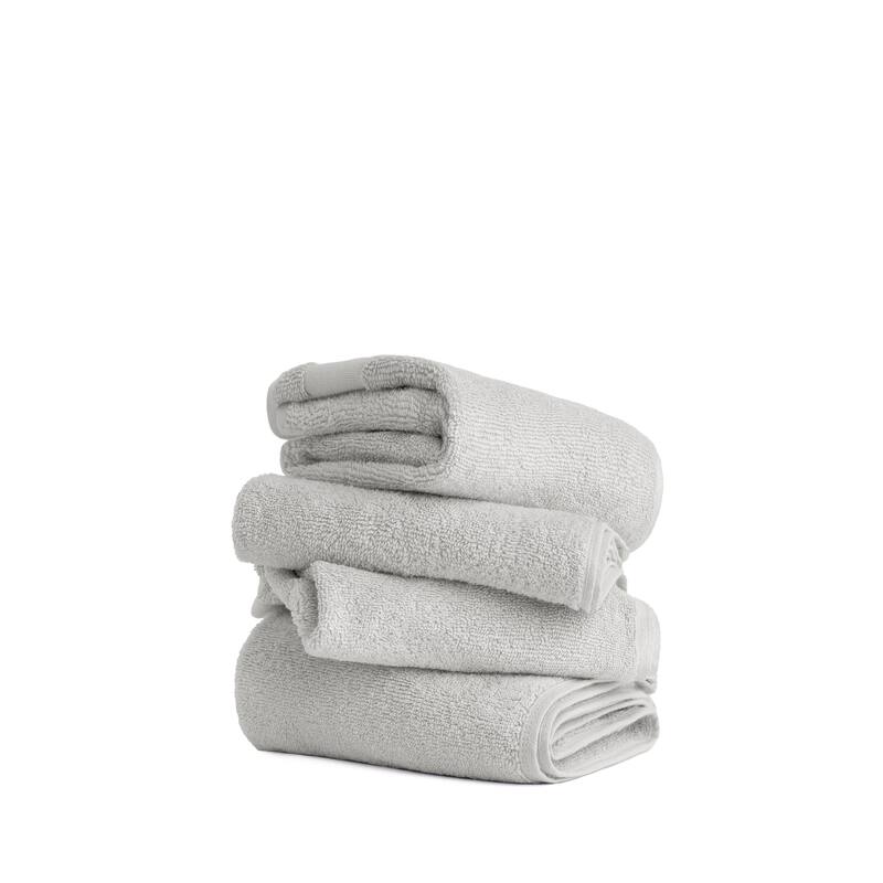Becky Cameron 4-Piece Ultra Soft Cotton Hand Towel Set - Light Gray