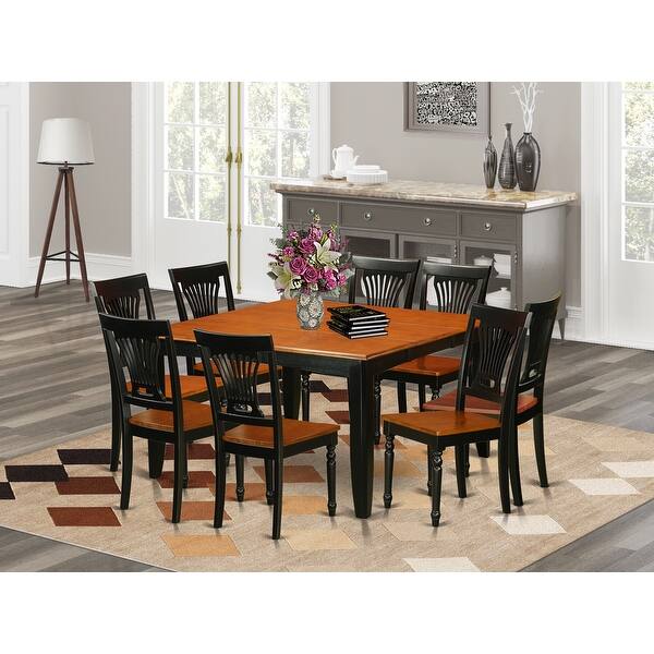 Shop Pfpl9 Bch W Wooden 8 Chair 9 Piece Dining Room Set