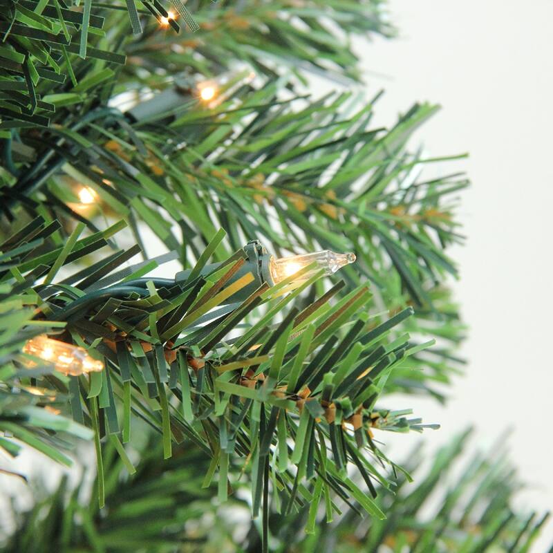6.5' Medium Niagara Pine Artificial Christmas Tree Clear Lights - 6.5 Foot