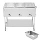 preview thumbnail 6 of 40, UIMOSO Commercial Propane Steam Table,LP Gas Outdoor Soup Warmer with Drain Valve and Wheels,Stainless Steel Propane Food Warmer 3-Pan