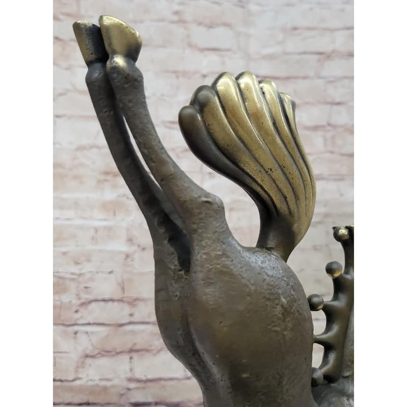 Abstract Modern Art Bucking Chinese Tang Horse Bronze Sculpture Figure By Milo