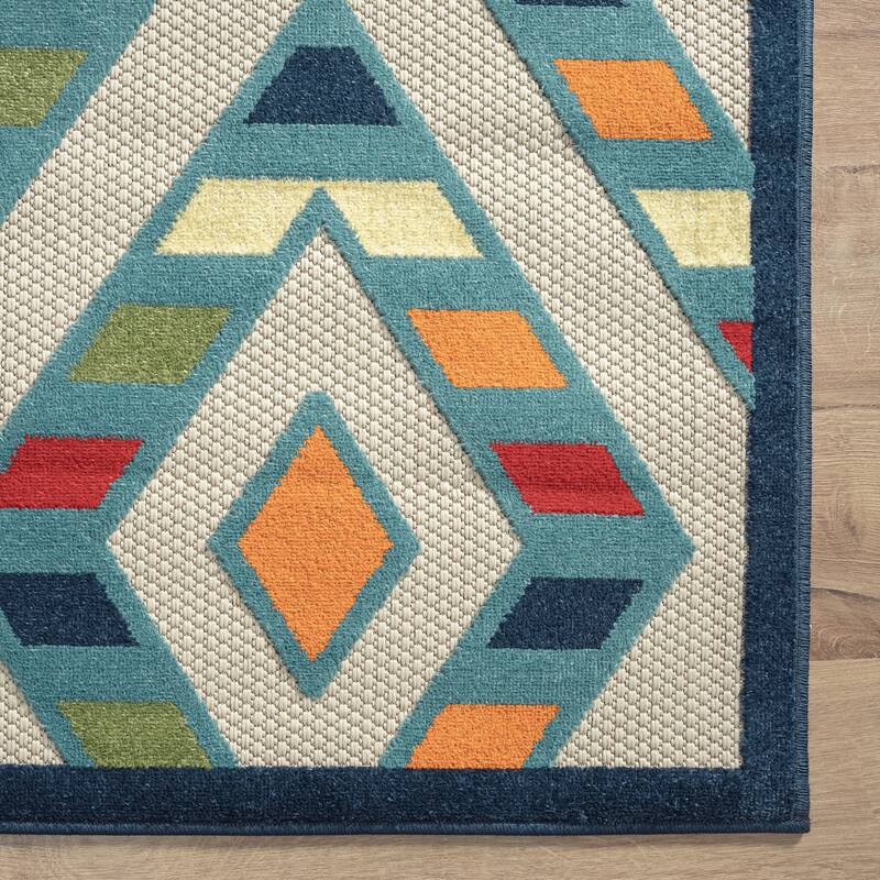 Copac Transitional Diamond Indoor/Outdoor Area Rug By Sevita