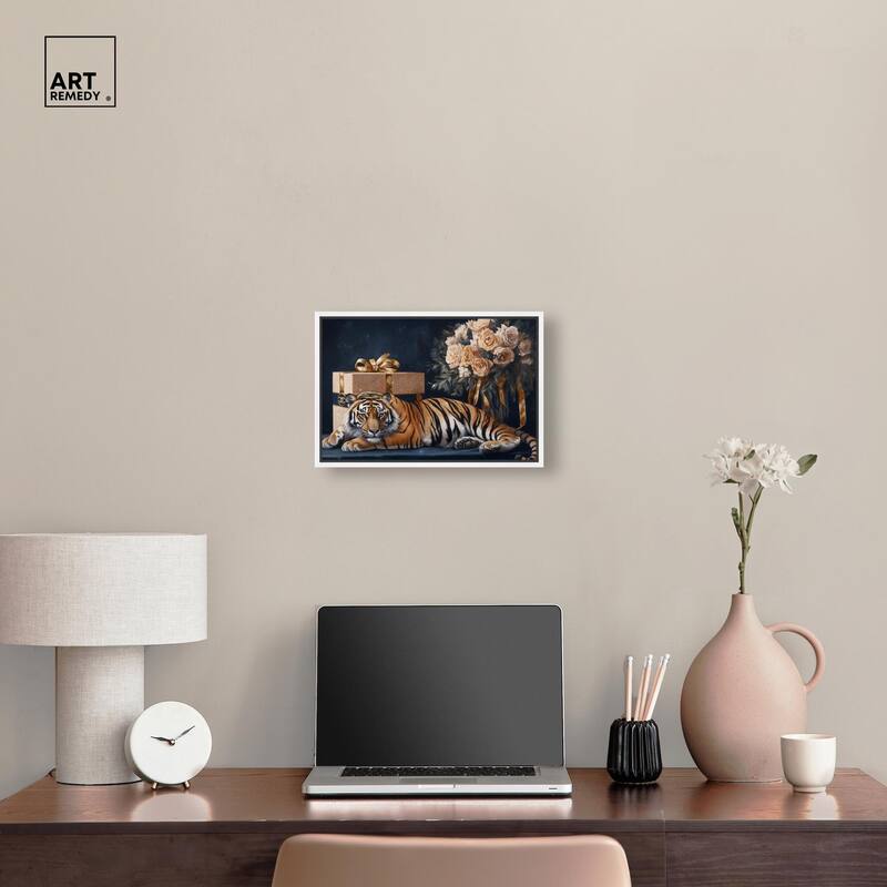 Tiger Glam Gift Boxes Canvas by Art Remedy