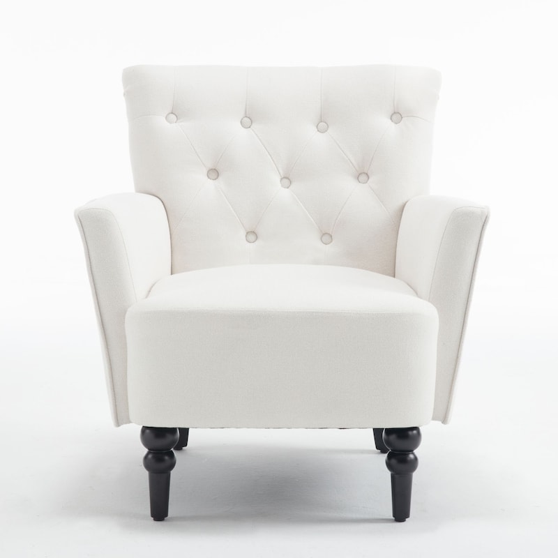 29.13" Linen Upholstered Arm Chair - Cream