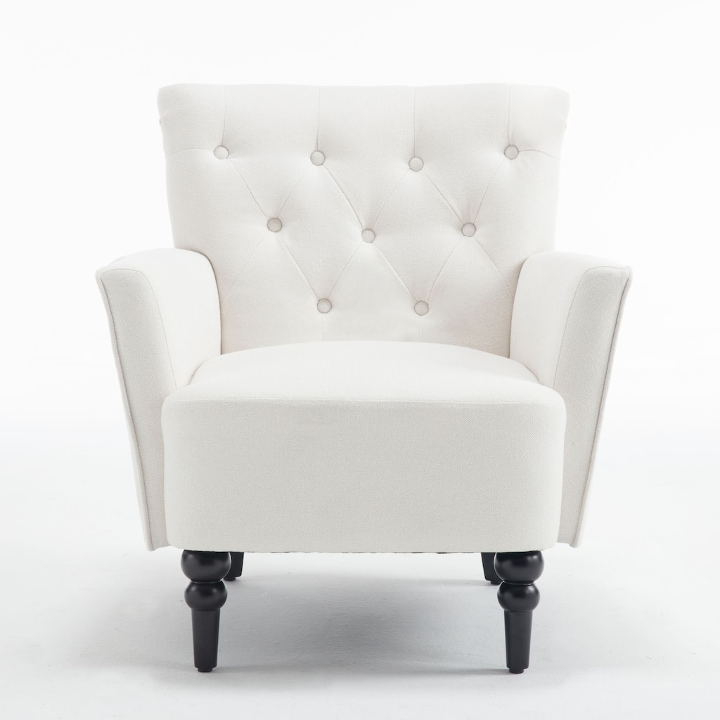 29.13" Linen Upholstered Arm Chair