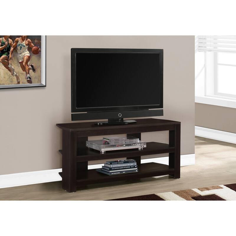 42" Modern TV Stand with Open Shelves, Media Entertainment Console, Perfect for Living Room, Bedroom, or Den