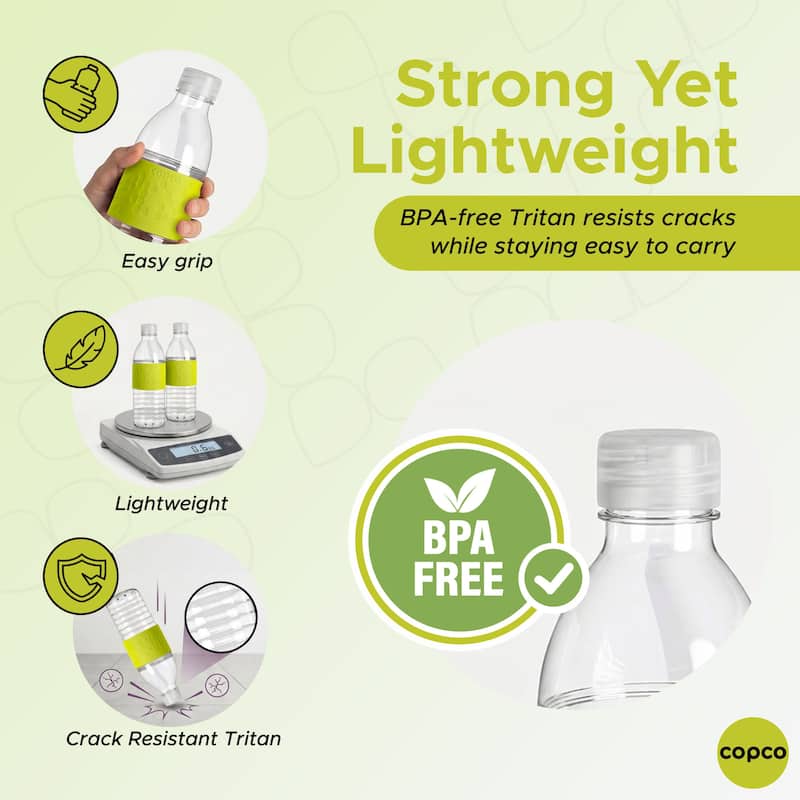 Copco Hydra BPA Free Tritan Water Bottle Set Leak Proof & Dishwasher Safe