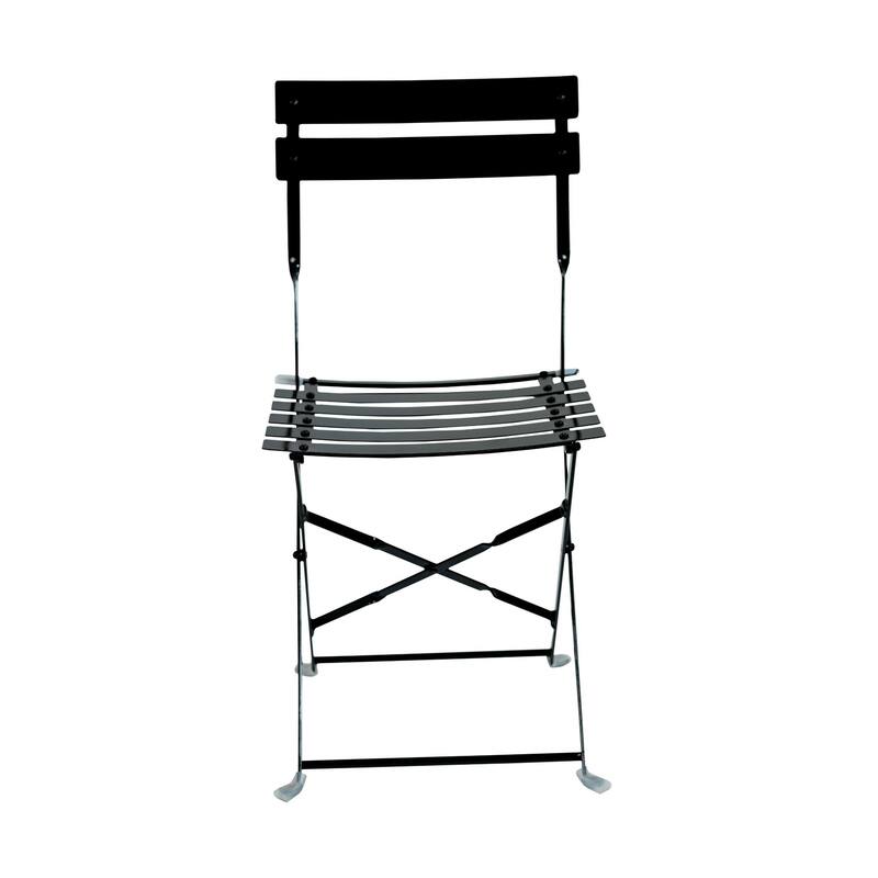 Folding Outdoor Patio Chair Set - 32" - Set of 2 - Black