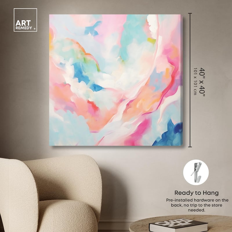 Cotton Candy Clouds I Canvas by Art Remedy, Gallery Wrapped