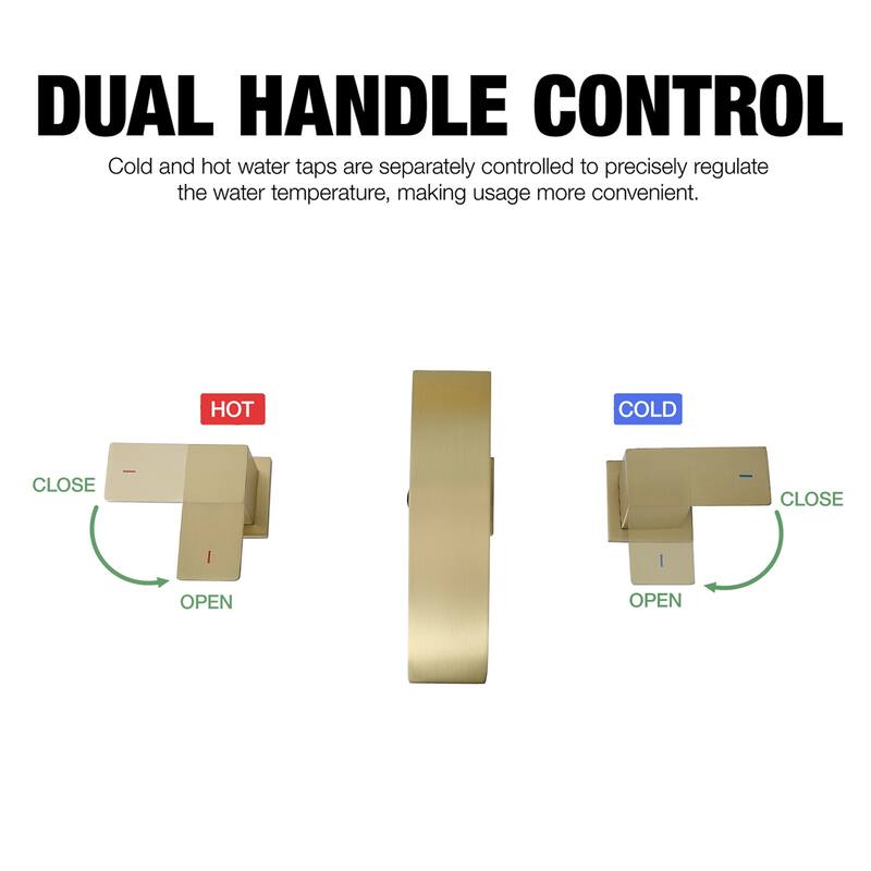 Topcraft Stainless Steel Two Handle Bathroom Sink Faucet