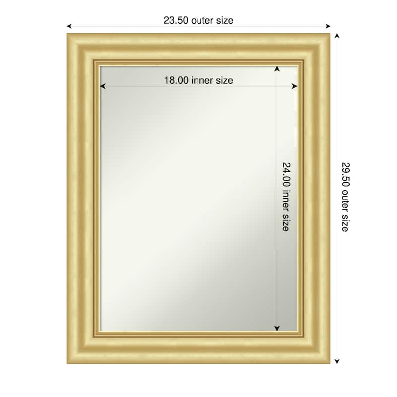 Sophia Non-Beveled Framed Wall Mirror - 24 x 30 in - Sophia Gold
