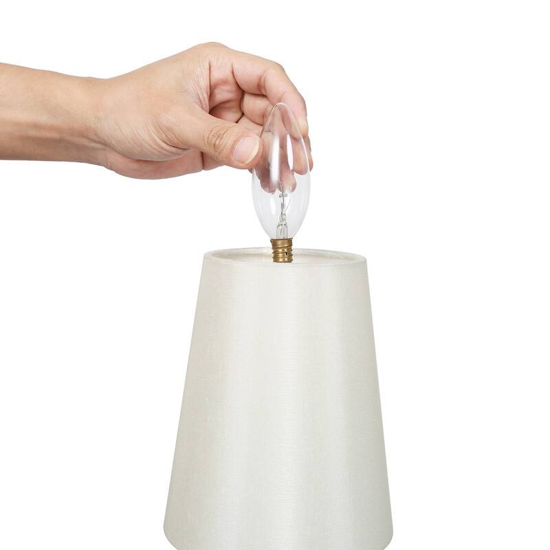 Fabrey Mid-century Modern Glam 5-light Gold Chandelier Fabric Shade Dining Room Lighting