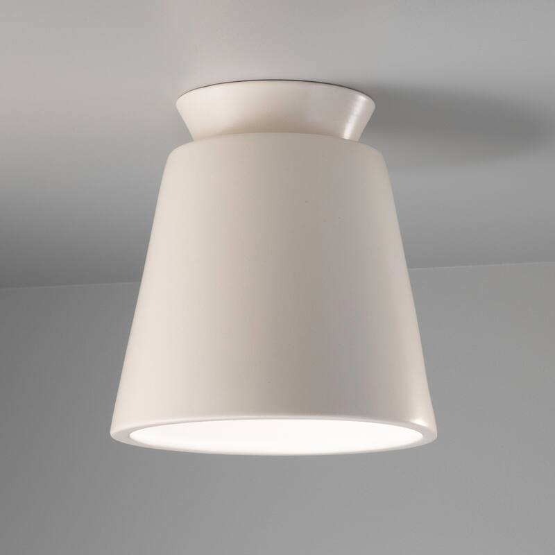 Justice Design Group Radiance Outdoor Trapezoid Ceramic Flush-Mount Light