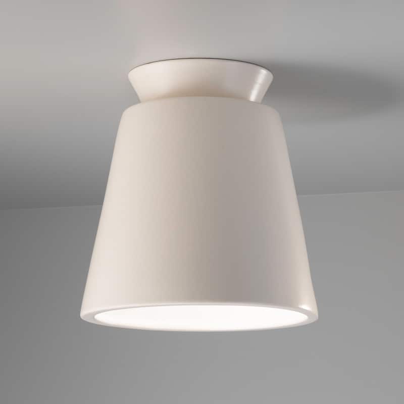 Justice Design Group Radiance Trapezoid Ceramic Flush-Mount Light