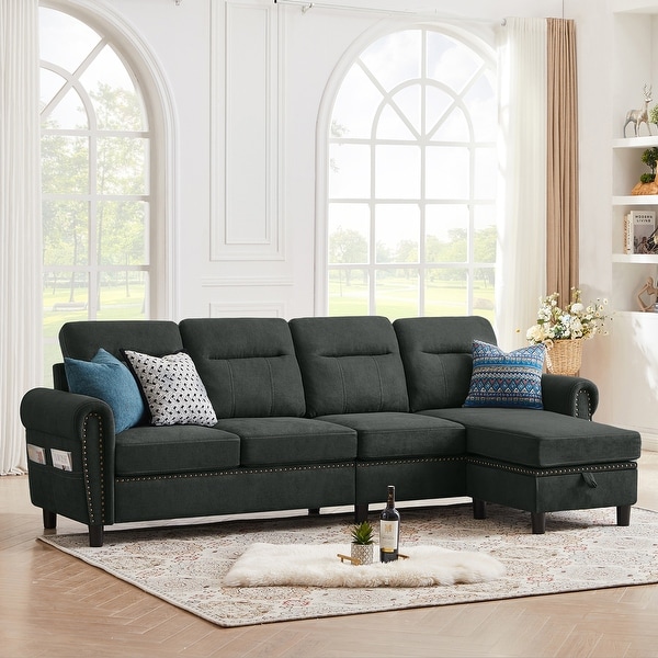 Reversible sectional sofa with storage discount