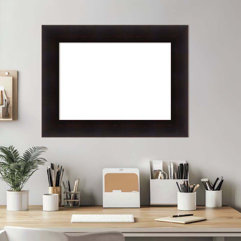 Amanti Art Portico Espresso Framed Dry Erase Magnetic Board