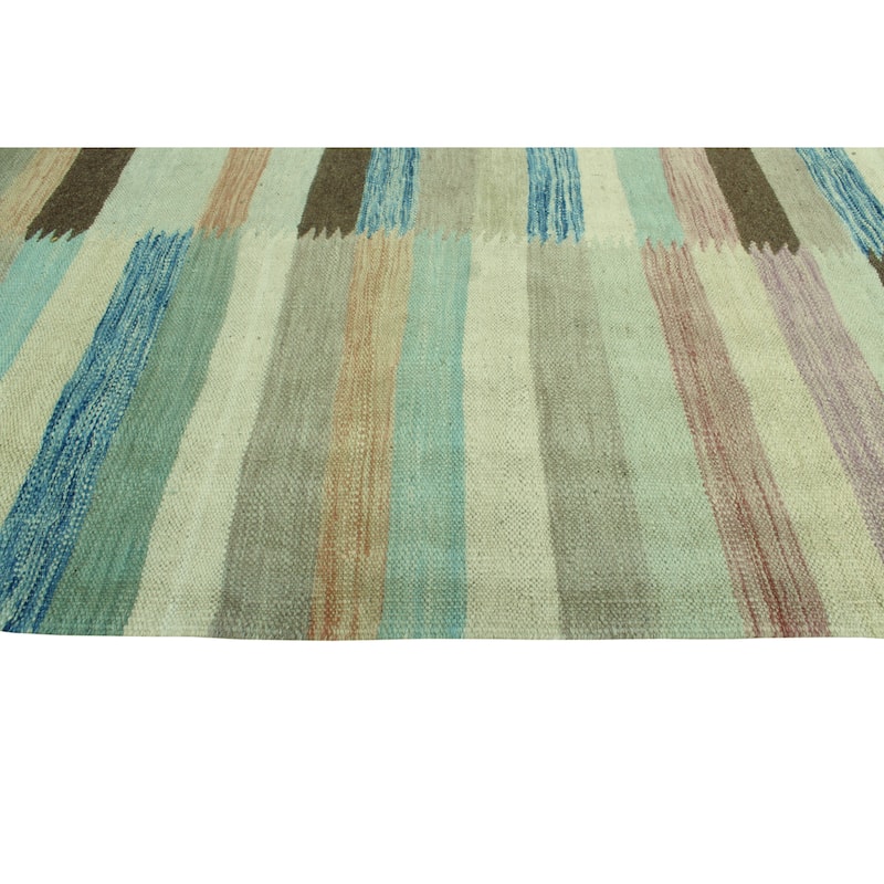 Noori Rug Sun Faded Flatweave Nezha Brown/Ivory Rug - 6'6" x 9'8"