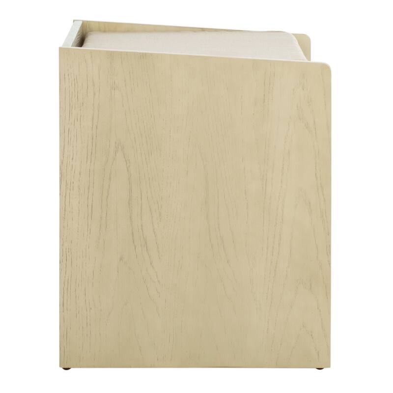 SAFAVIEH Roseanna Shoe Storage Bench Oak / Beige - 34" W x 18" D x 21" H - 34Wx18Dx21H