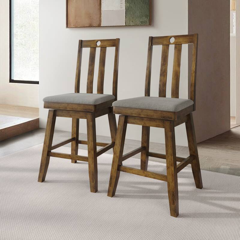 CraftPorch Mid Century Swivel Counter Chairs