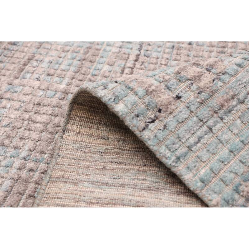 ECARPETGALLERY Hand Loomed Elysian Grey Wool Rug - 8'1 x 9'11