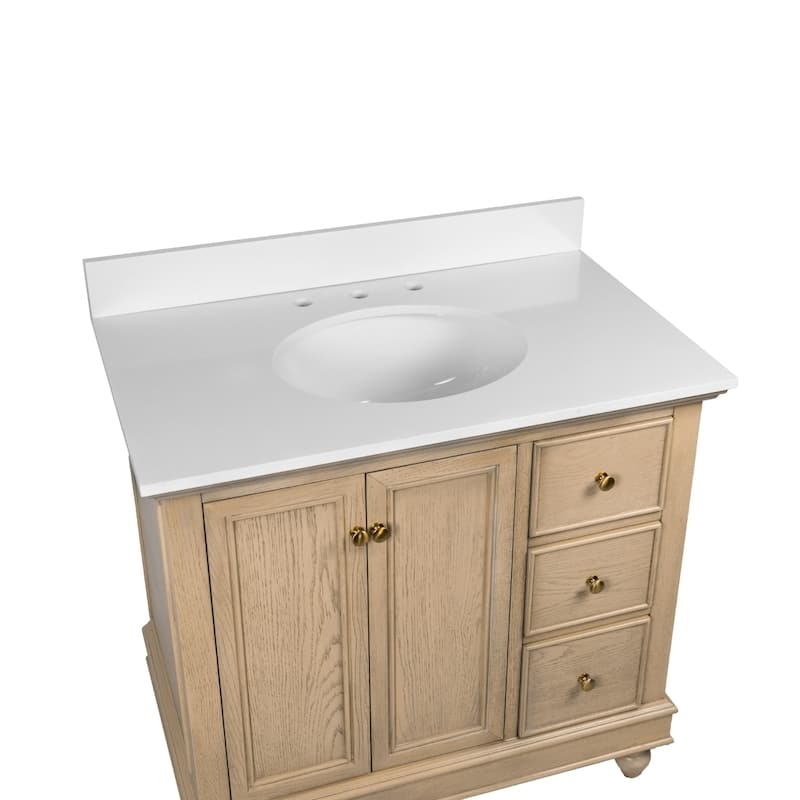 Bella 36-inch Vanity with Engineered White Top