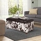 preview thumbnail 20 of 53, Adeco 35" Storage Ottoman Tufted Faux-Leather Lifted Top Bench