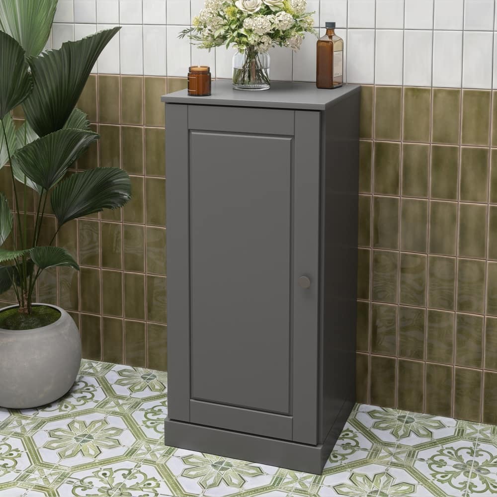 Palace Imports 100% Solid Wood Bathroom Storage Cabinet, Adjustable Shelves, 16.5" Wide, 35.75" Tall