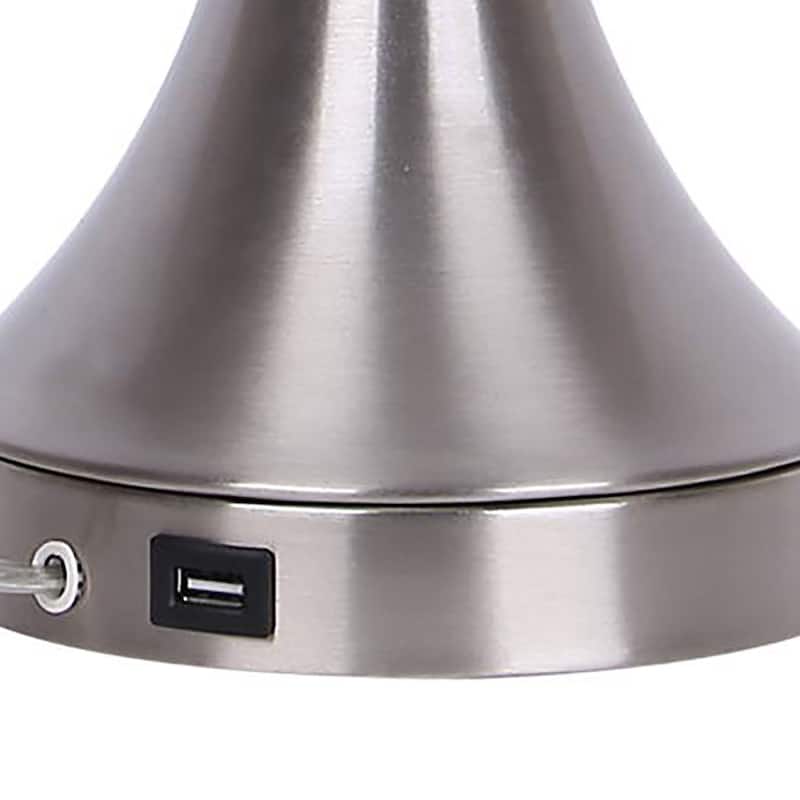 Porch & Den Bakkom 25 " Metal Table Lamp with USB Port (Set of 2)